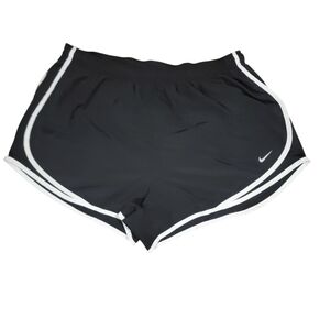 Nike Shorts Womens 2x Black & White Dri-Fit Breathable Running Gym Workout